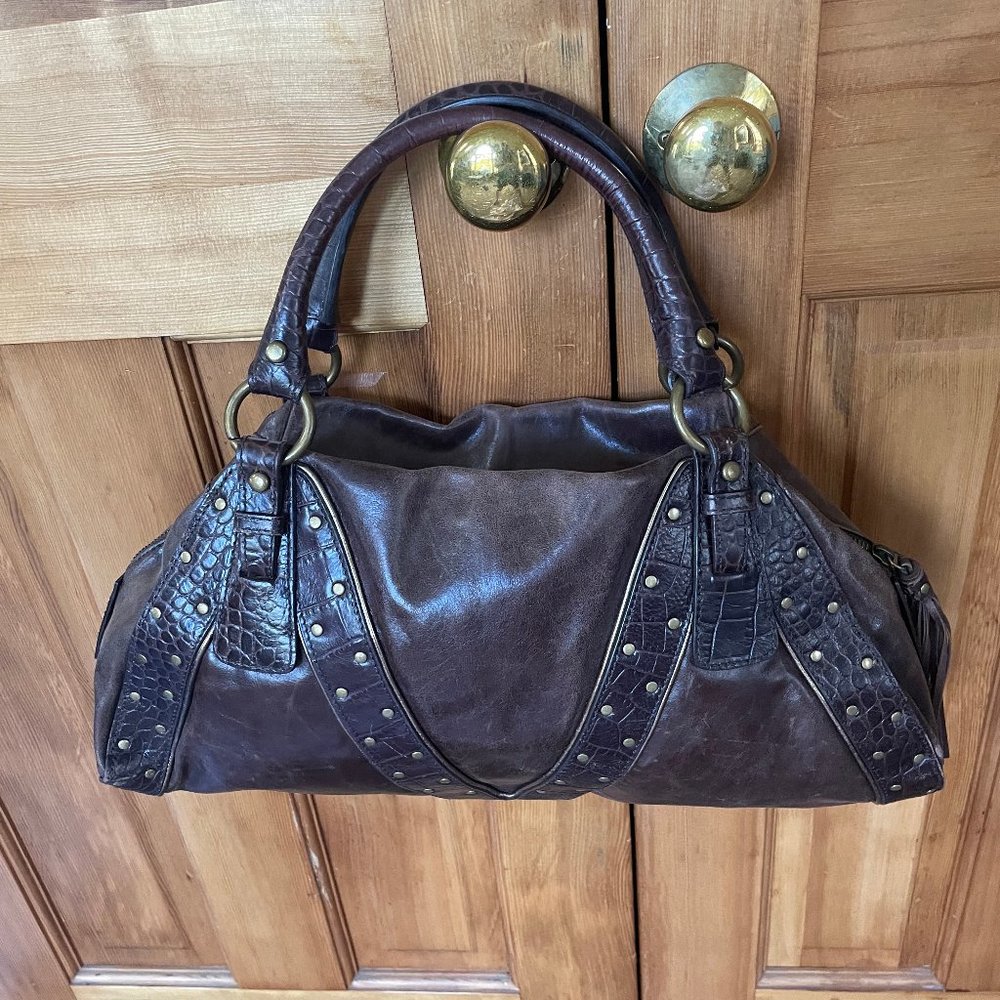 Via Spiga  two tone studded dome satchel